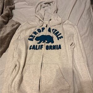 Aeropostale Gray Hoodie with Blue Logo